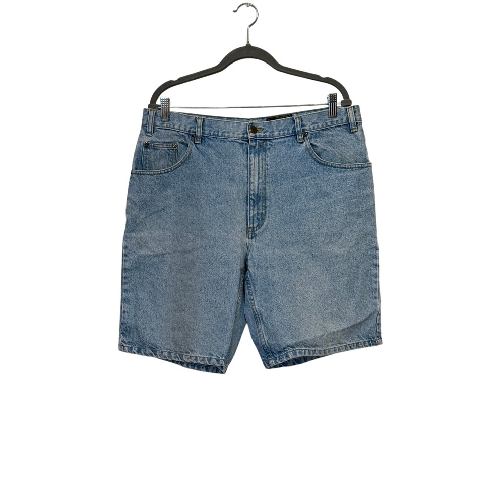 Vintage Eddie Bauer 90s High Rise Classic Denim Shorts Light Wash Mens 38